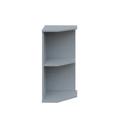 TZ 2 - 3 kancelářská skříň rohová, pravá, 750x360x400, šedá